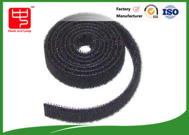  gripping hook & loop cable ties in black , Silk printing