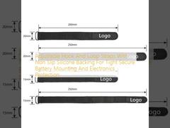 타이트하고 안전한 배터리 장착 및 전자 장치 보호를 위한 미끄럼 방지 실리콘 뒷면이 있는 조절 가능한 후크 앤 루프 스트랩
