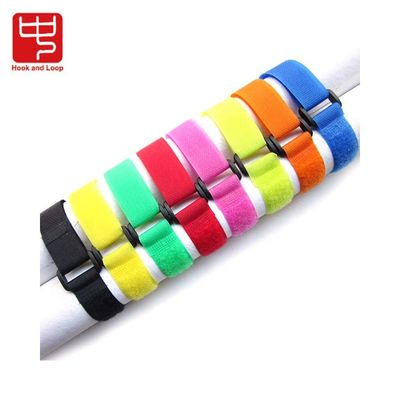 조정 가능한 고정 장치 재사용 가능한 다채로운 Buckle Hook 및 Loop Strap