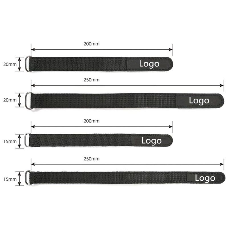 타이트하고 안전한 배터리 장착 및 전자 장치 보호를 위한 미끄럼 방지 실리콘 뒷면이 있는 조절 가능한 후크 앤 루프 스트랩