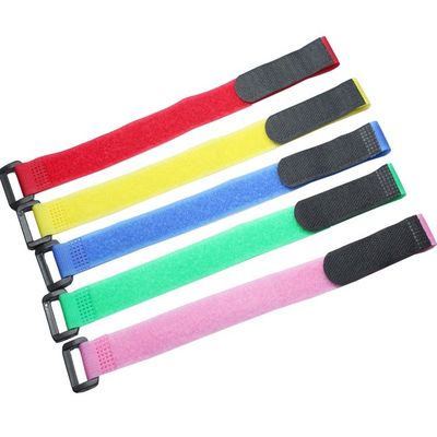 조정 가능한 고정 장치 재사용 가능한 다채로운 Buckle Hook 및 Loop Strap